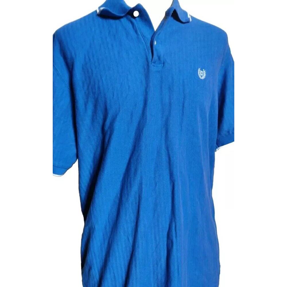 Chaps Ralph Lauren Polo Shirt Size XL Blue Embroidered Logo Cotton Collared